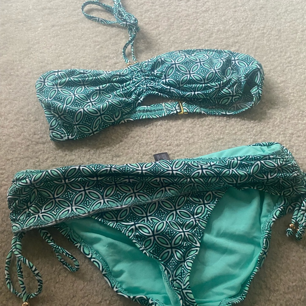 Green floral bikini